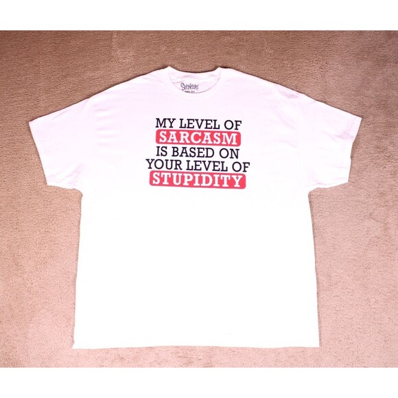 Sarcasm Level Expert Graphic Tee T-Shirt (2XL) - NEW W/OUT TAGS! - Picture 1 of 5